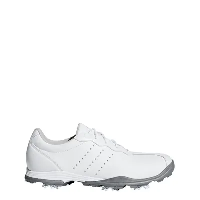 Women's Adipure Tour Spiked Golf Shoe - WHT/SIL