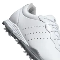 Women's Adipure Tour Spiked Golf Shoe - WHT/SIL