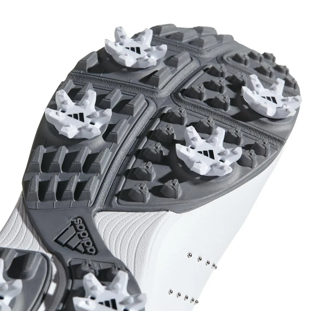 Women's Adipure Tour Spiked Golf Shoe - WHT/SIL