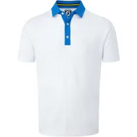 Men's Pique Polka Dot Collar Short Sleeve Polo