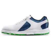 Junior Pro SL Spikeless Golf Shoe - WHT/BLU/GRN