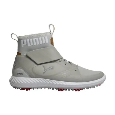 Junior's Ignite Poweradapt Hi-Top Spiked Golf Shoe - WHT/SIL