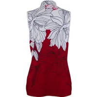 Women's Sleeveless Print Mock Top