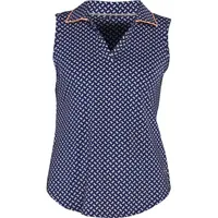 Women's Johnny Collar Sleeveless Polo