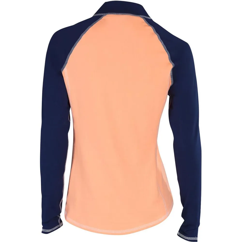 Women's Piped Long Sleeve Mock Top