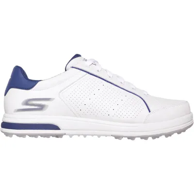 Men's Go Drive Relaxed Fit Spikeless Golf Shoe- WHT/NVY