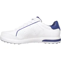 Men's Go Drive Relaxed Fit Spikeless Golf Shoe- WHT/NVY