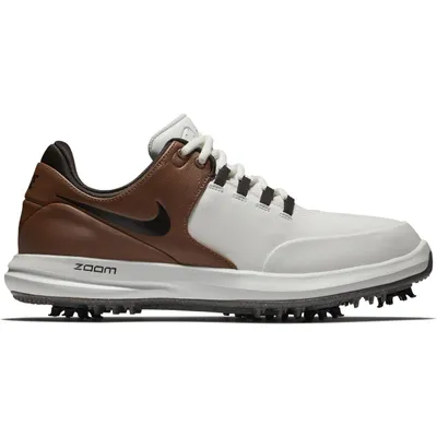 Men's Air Zoom Accurate Spiked Golf Shoe- WHT/BRWN