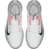 Men's Lunar Command 2 Spiked Golf Shoe - WHT/NVY/ORG