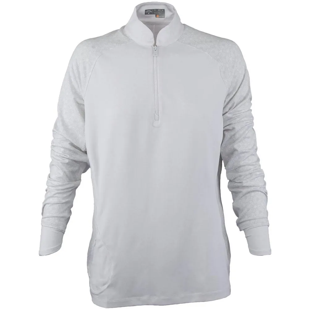 Women's Long Sleeve Quarter Zip Printed Opti-Sheild Top