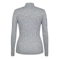 Women's Athens Printed UPF 50 Quarter Zip Long Sleeve Mock Top