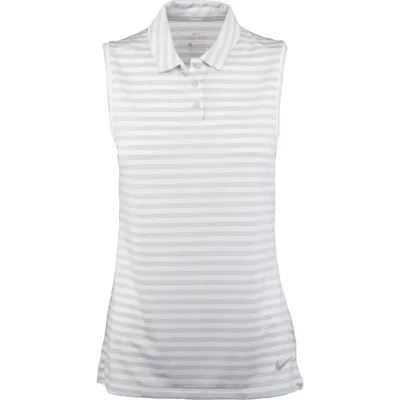 Women's Dry Striped Sleeveless Polo