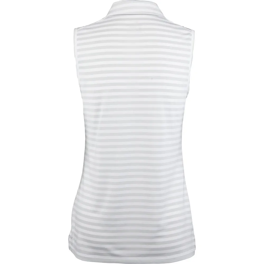 Women's Dry Striped Sleeveless Polo