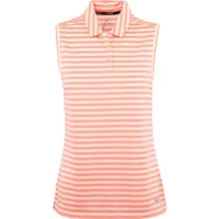 Women's Dry Striped Sleeveless Polo