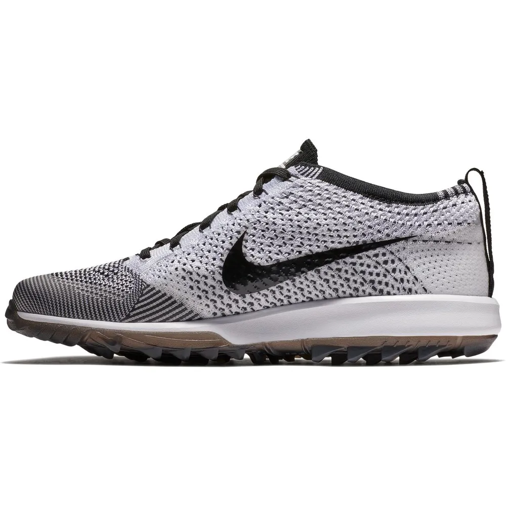 Men's Flyknit Racer G Spikeless Golf Shoe - Black/White