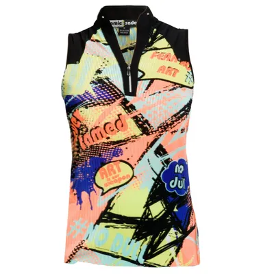 Women's Sleeveless Crunch Never Tamed Printed Halter Top