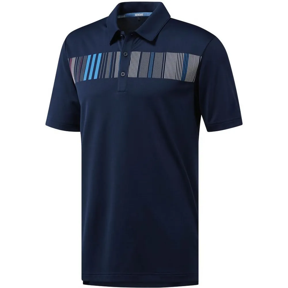 Men's Chest Stripe Short Sleeve Polo