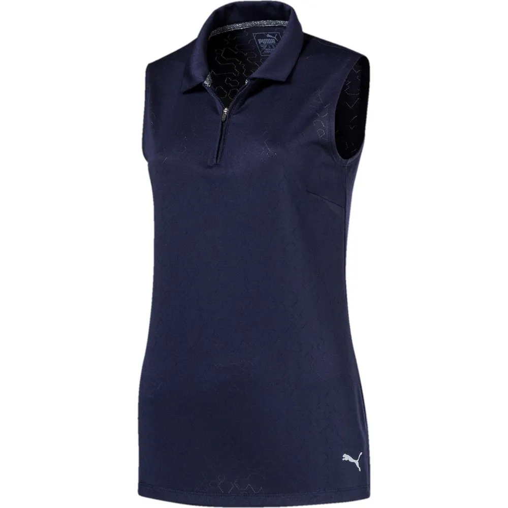 Women's Jacquard Sleeveless Polo