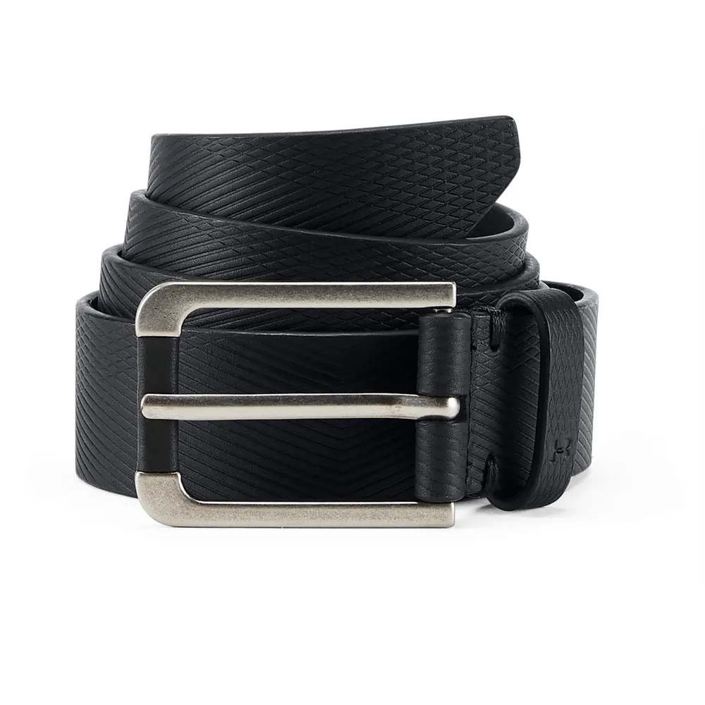 Men's Debossed Leather Belt