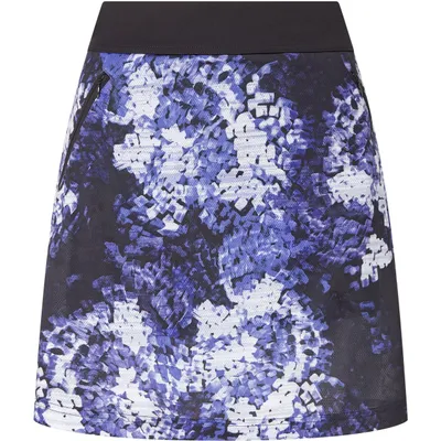 Women's Brush Stroke Printed 18 Inch Mesh Knit Skort