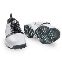 Men's Contour Fit Spiked Golf Shoe - White/Black