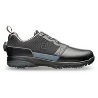 Men's Contour Fit Boa Spiked Golf Shoe - Black (Wide)