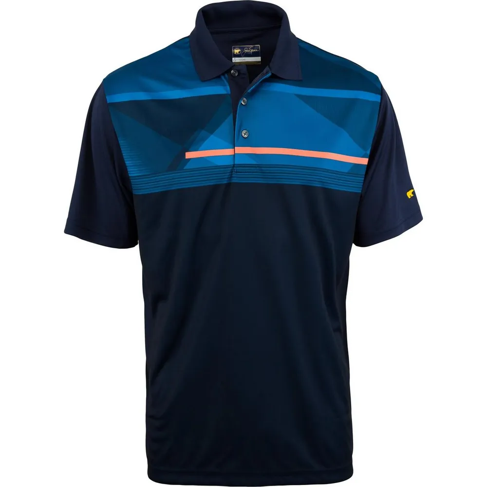 Men's Contrast Stripe Short Sleeve Polo