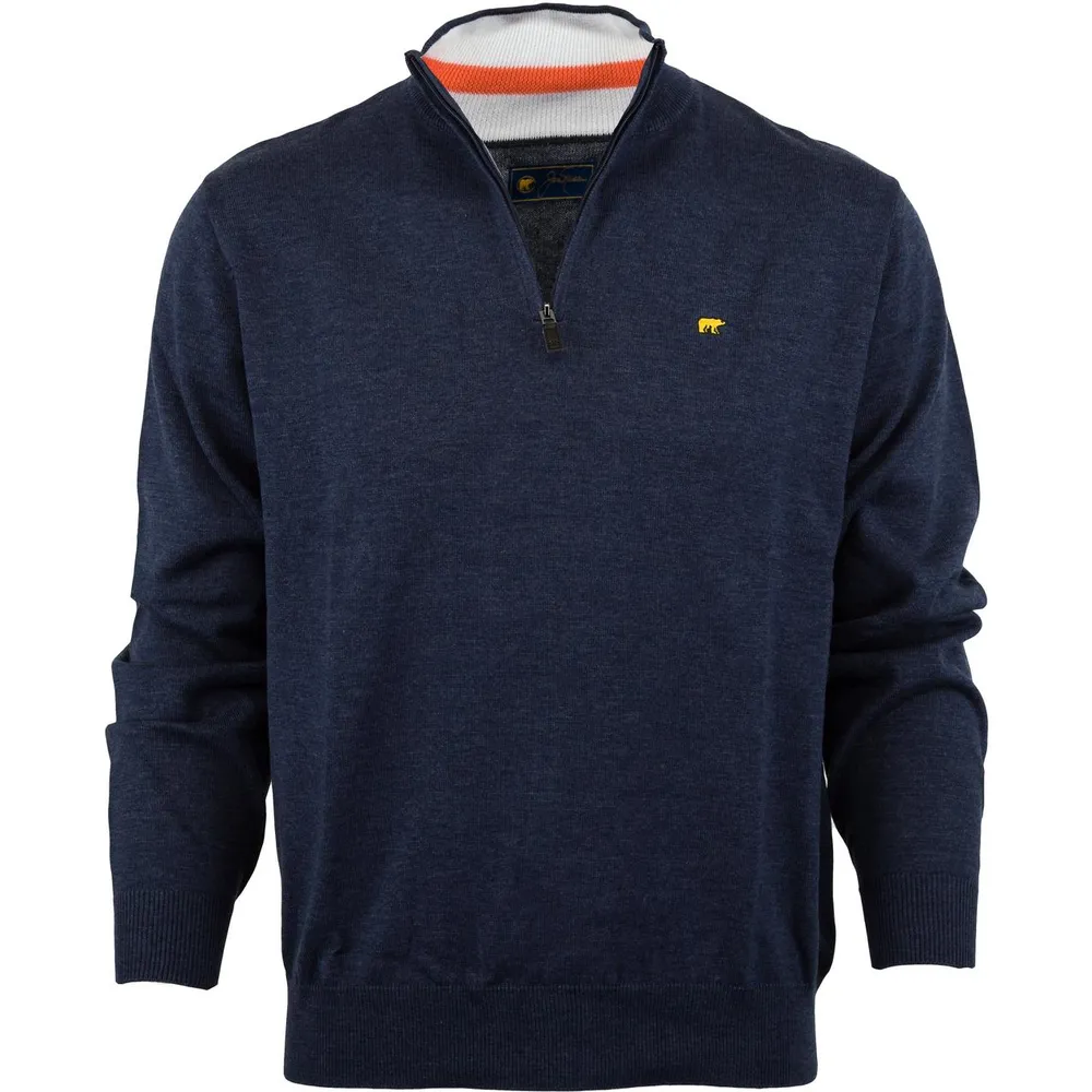 Men's Solid 1/4 Zip Pullover