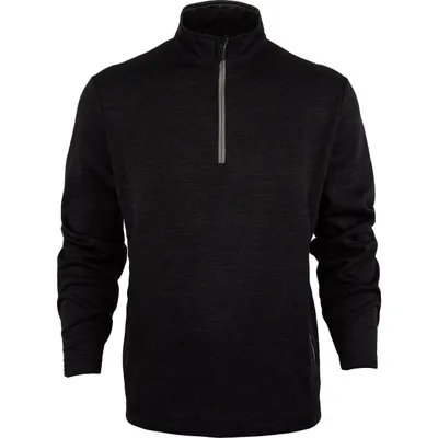 Men's Water Repellent Spacedye Heathered Fleece 1/4 Zip Pullover