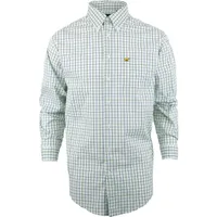 Men's Woven Micro Plaid Long Sleeve Shirt