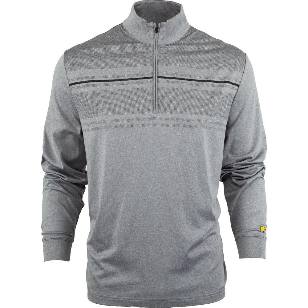 Men's Stretch Lightweight Chest Print Heather 1/4 Zip Pullover