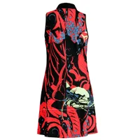 Women's Octopus Print Sleeveless Dress