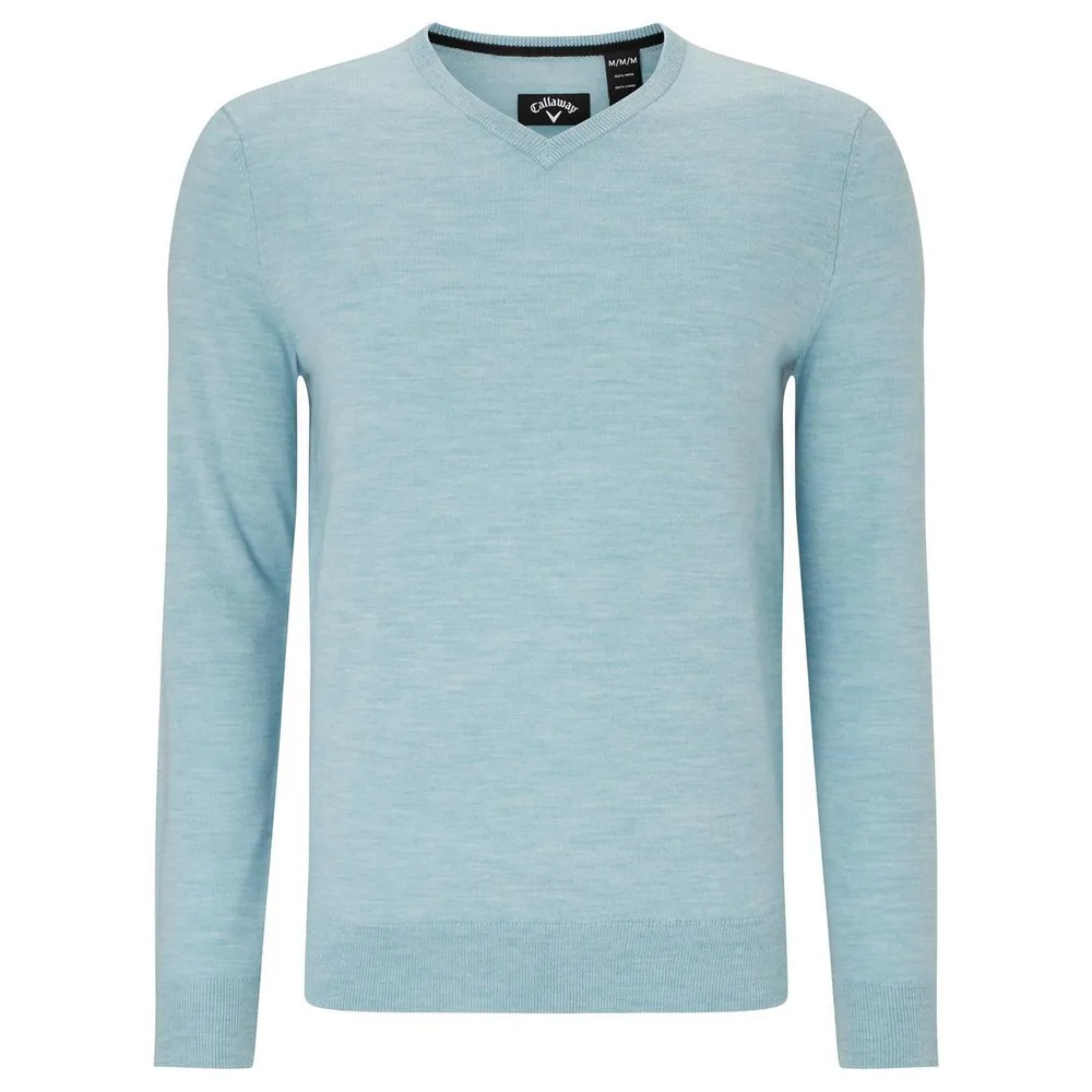 Men's Merino Solid V-Neck Sweater