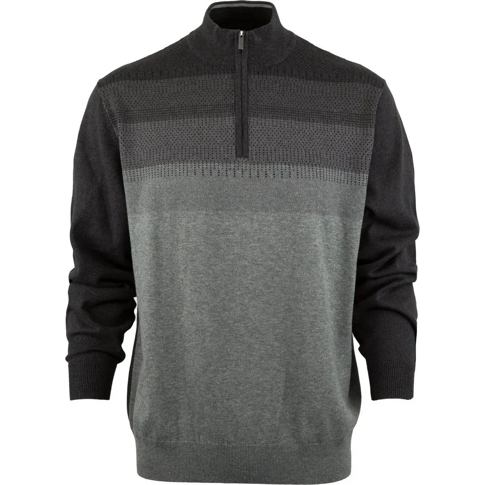 Men's Thermal Ombre Jacquard 1/4 Zip Sweater