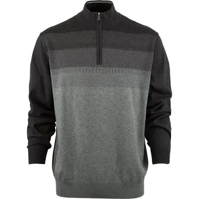 Men's Thermal Ombre Jacquard 1/4 Zip Sweater