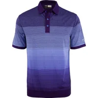 Men's Cooling Engineered Space Dye Stripe Short Sleeve Polo