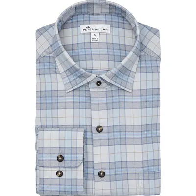 Men's Leavell Performance Check Flannel Woven Long Sleeve Shirt