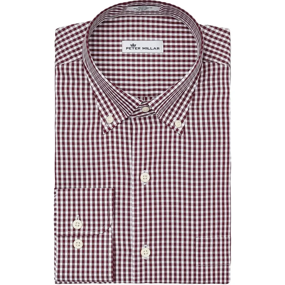 Men's Crown Soft Gingham Woven Long Sleeve Shirt