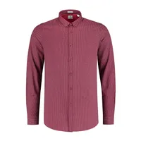 Men's Small Dot Fine Jacquard Woven Long Sleeve Shirt