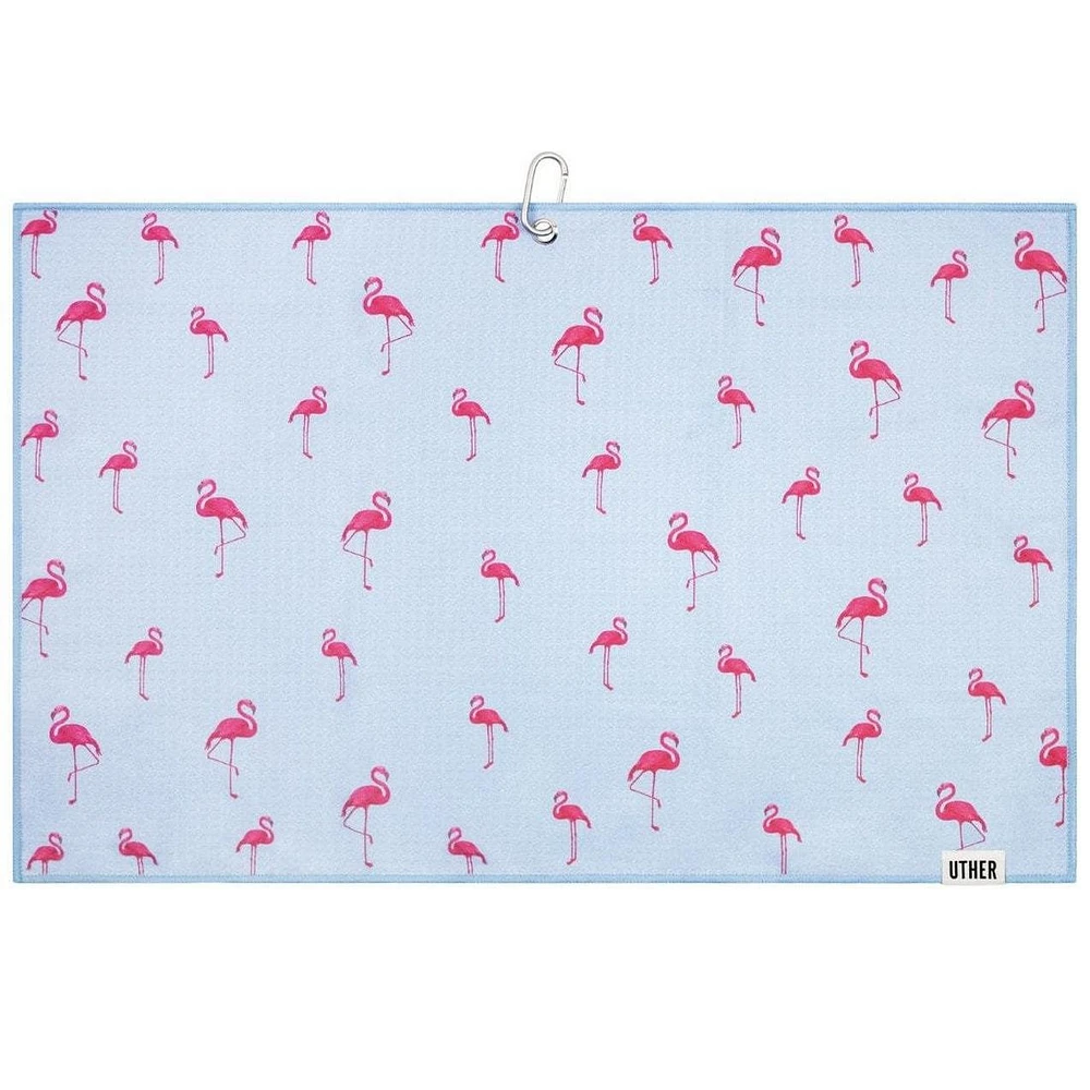 Microfiber Golf Towel - Flamingo Lake