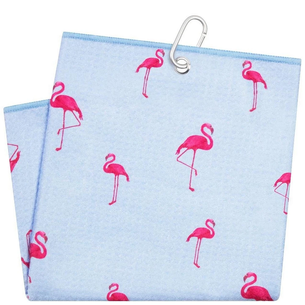 Microfiber Golf Towel - Flamingo Lake