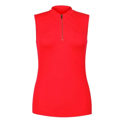 Women's Coral Solid Sleeveless Top