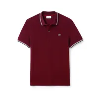 Men's Slim Fit Contrast Accents Caviar Pique Short Sleeve Polo