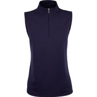 Women's Microdot Sleeveless Zip Mock