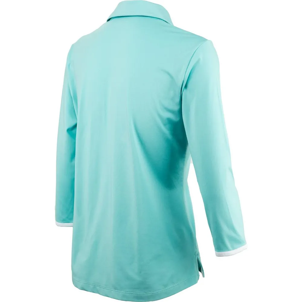 Women's Open Neck 3/4 Sleeve Polo