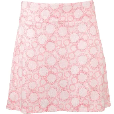 Women's Printed Circle Dot Pull On Skort