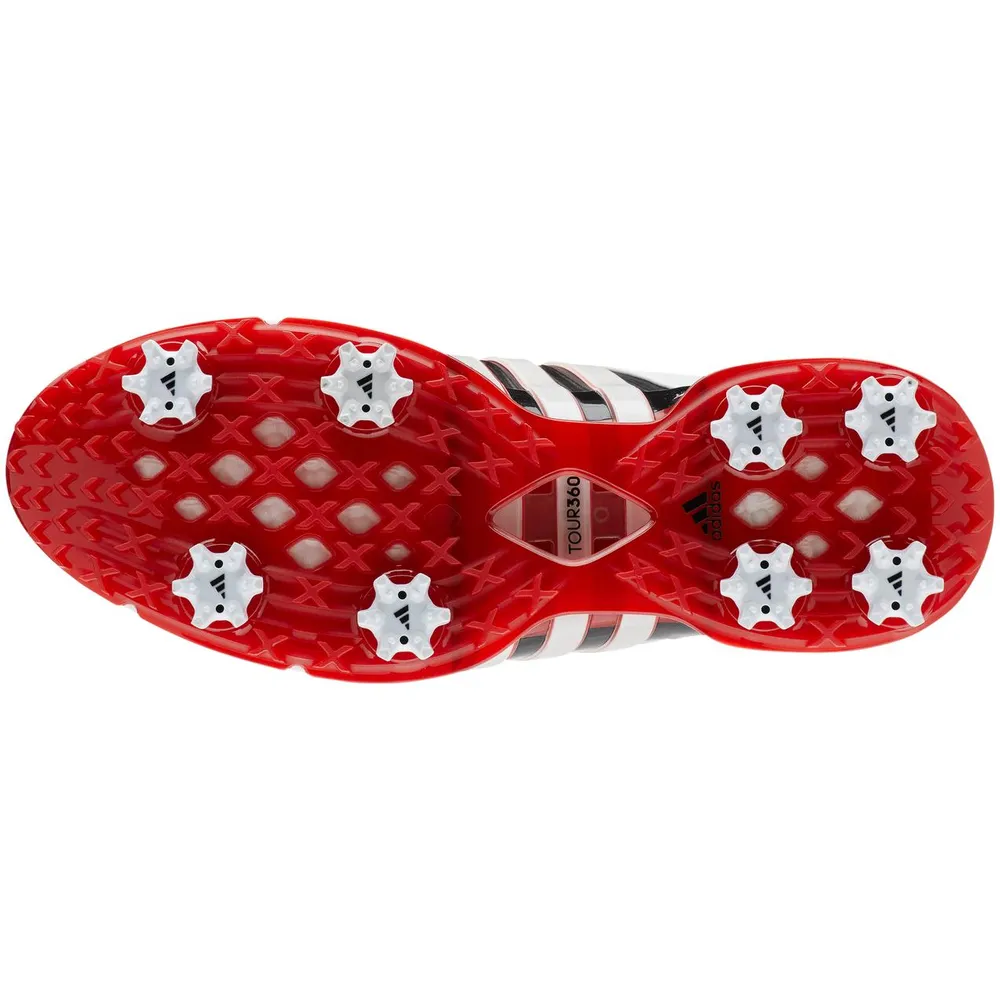 Men's Tour360 XT Spiked Golf Shoe - WHITE/BLACK/RED