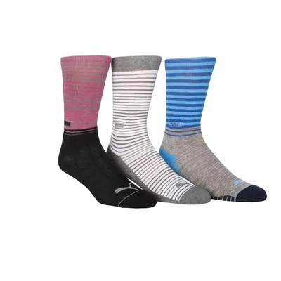 Men's Stripe Crew Socks - 3 Pack