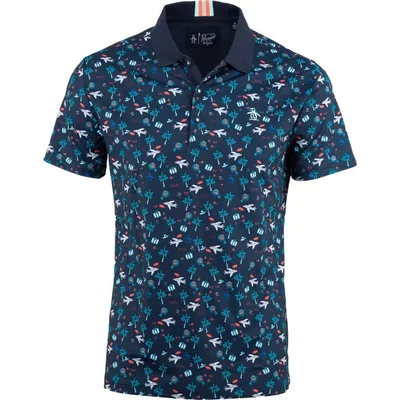 Men's Allover Conversational Print Stretch Short Sleeve Shirt