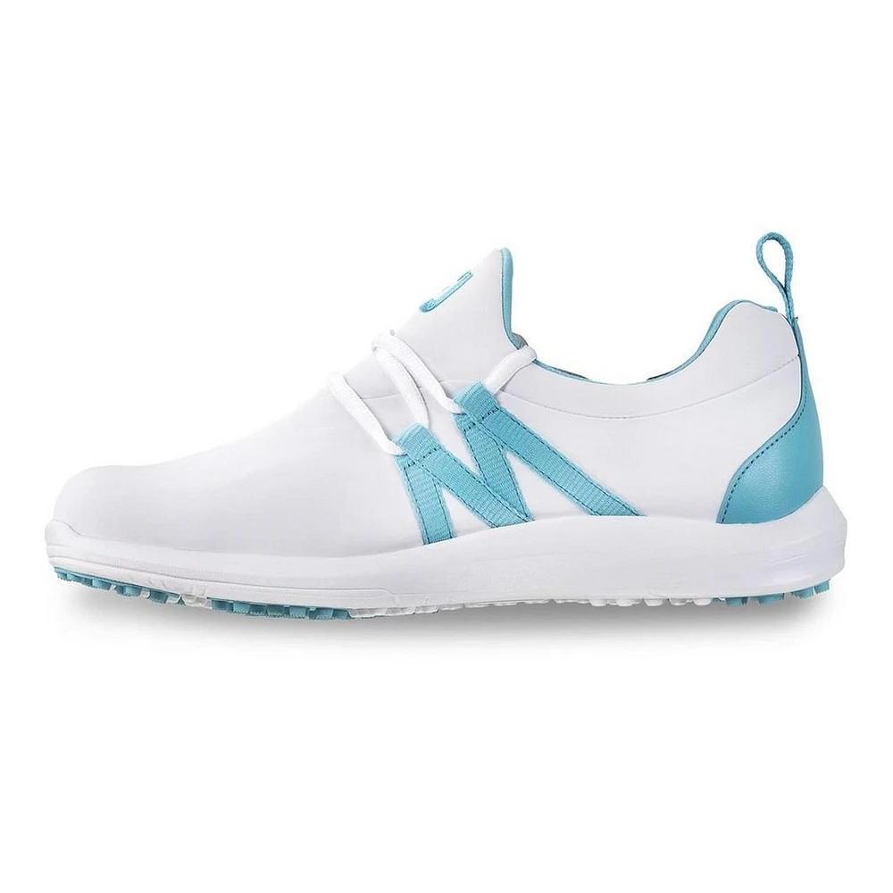 Women's FJ Leisure Slip On Spikeless Shoe - WHITE/LIGHT BLUE